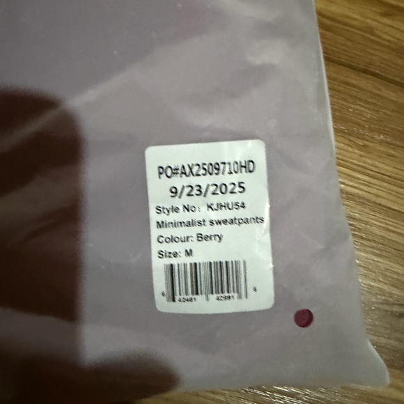 Berry Minimalist Sweatpants - Picture 2 of 5